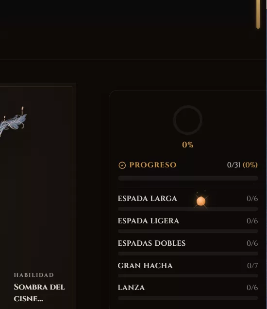 Contador de progreso del juego