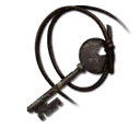 Llave del pescador desgastada