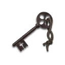 Llave de la choza del barrio marginal