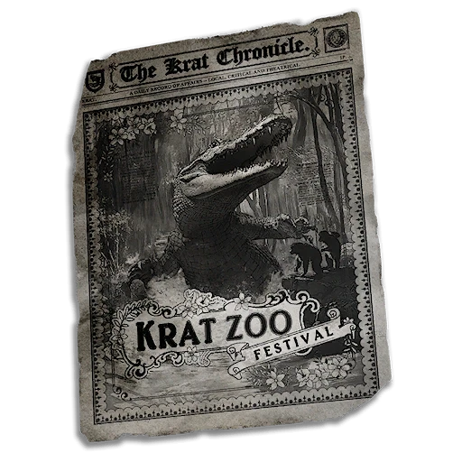 Anuncio en el periódico del zoo de Krat