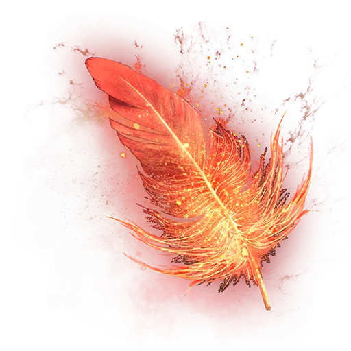 Pluma roja lustrosa