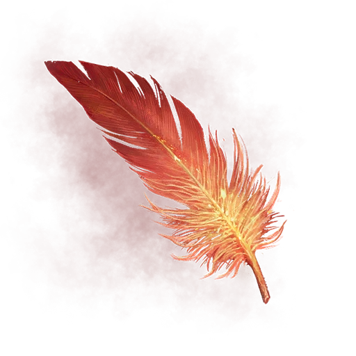 Pluma roja radiante