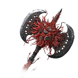 Hacha de guerra de espiral roja